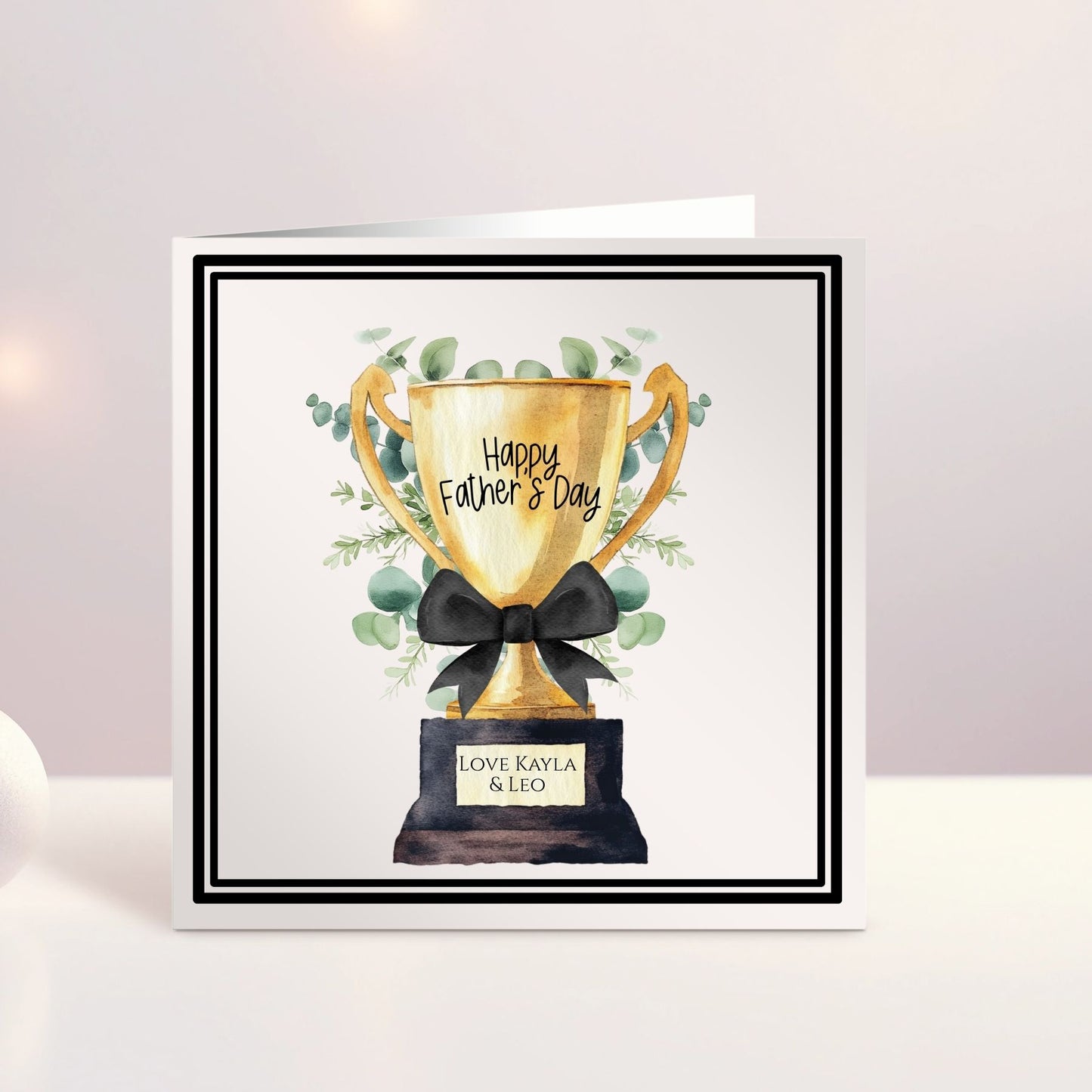 Personalised Father's Day Trophy Card
