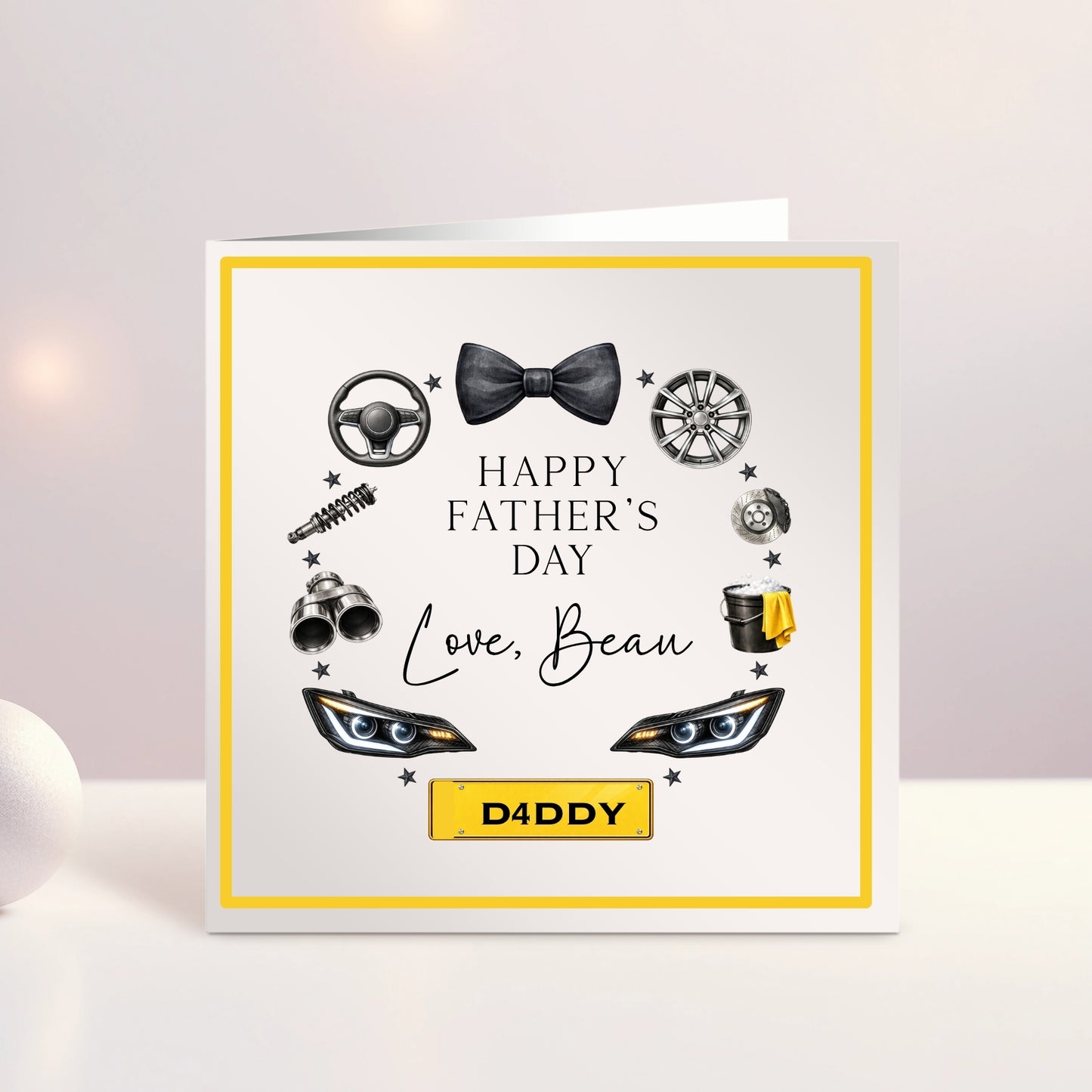 Personalised Father's Day Card - Car Theme