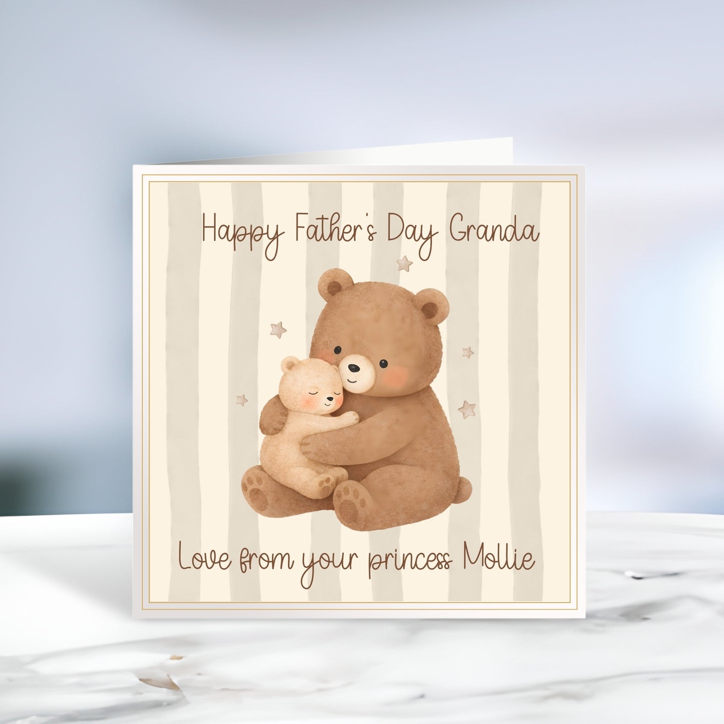 Baby Bear Personalised Father's Day Card