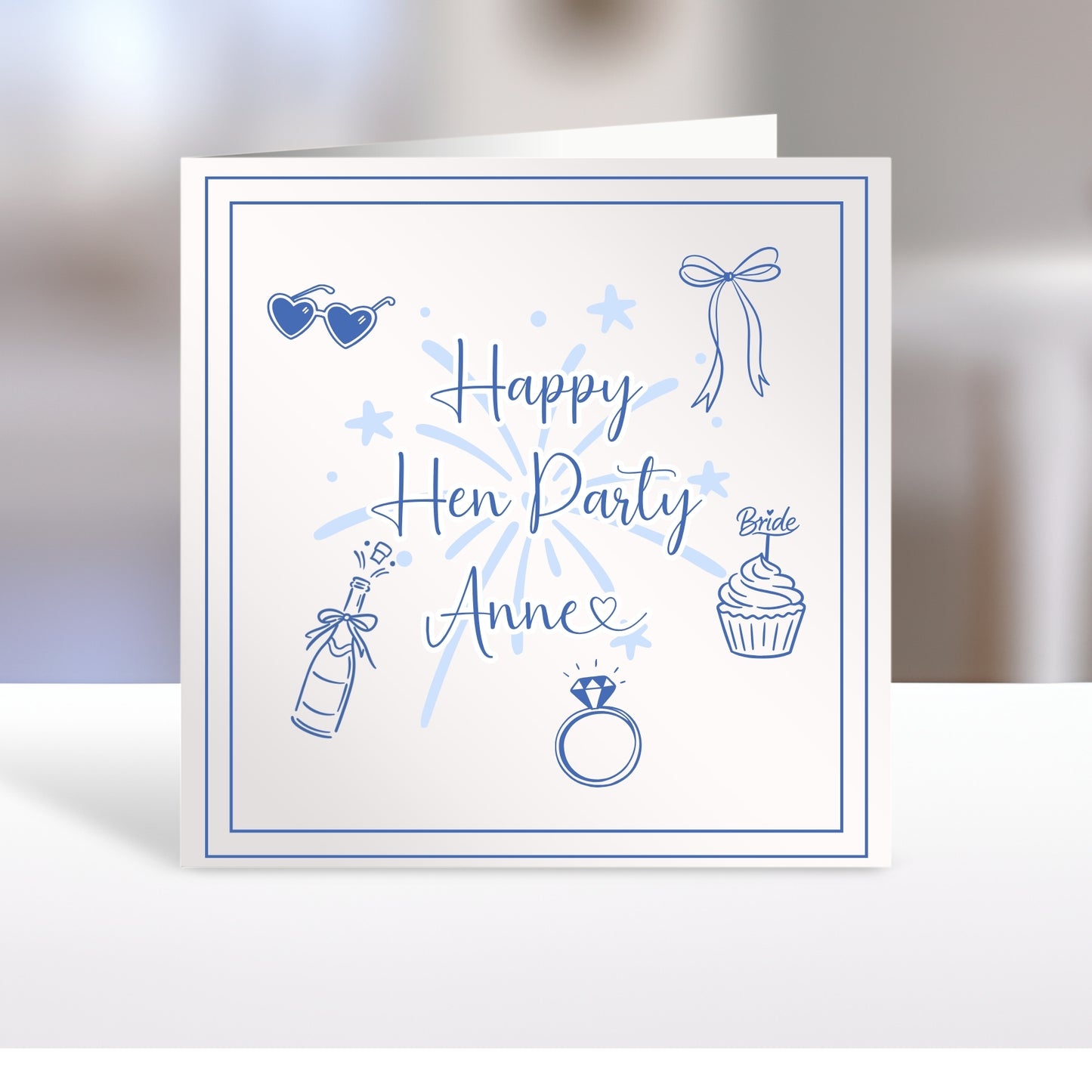 Happy Hen Party Personalised Card for Bride To Be