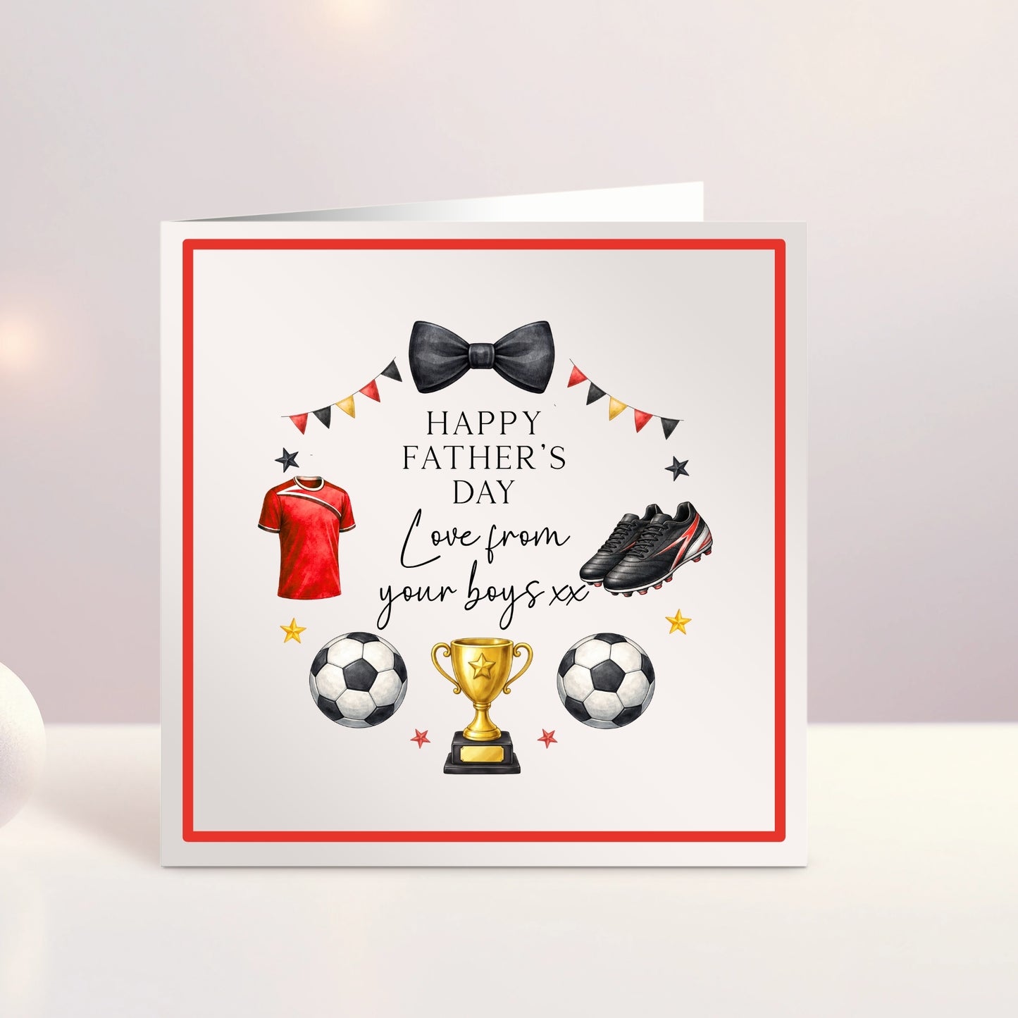 Football Themed Personalised Father's Day Card
