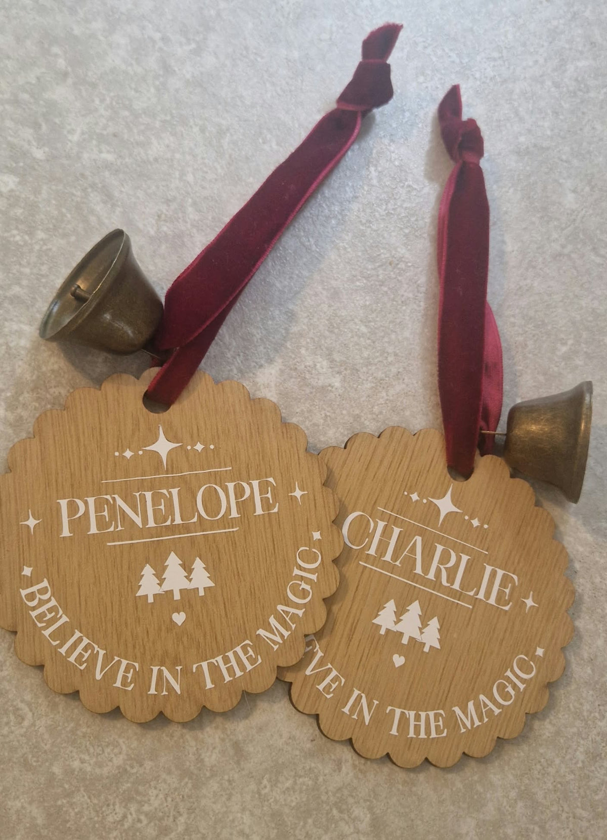 Personalised Believe in the Magic Christmas Decoration