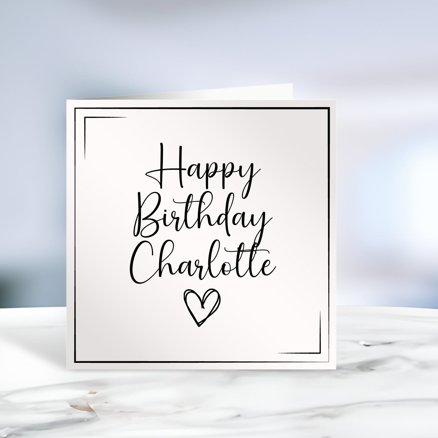 Classic Name Text - Personalised Birthday Card