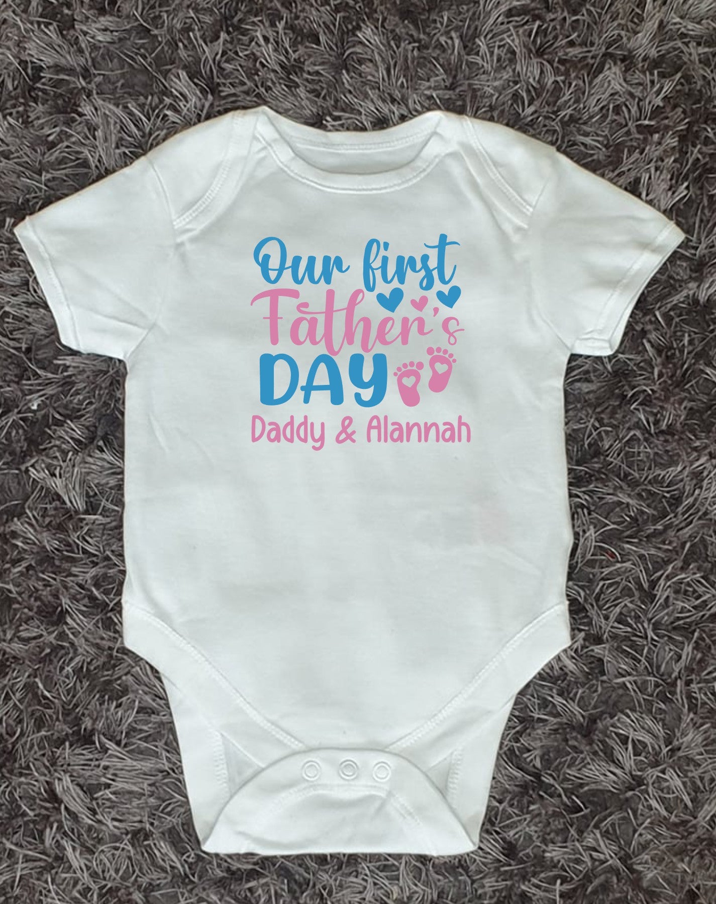 Personalised Father's Day Baby Vest - Our First Father's Day