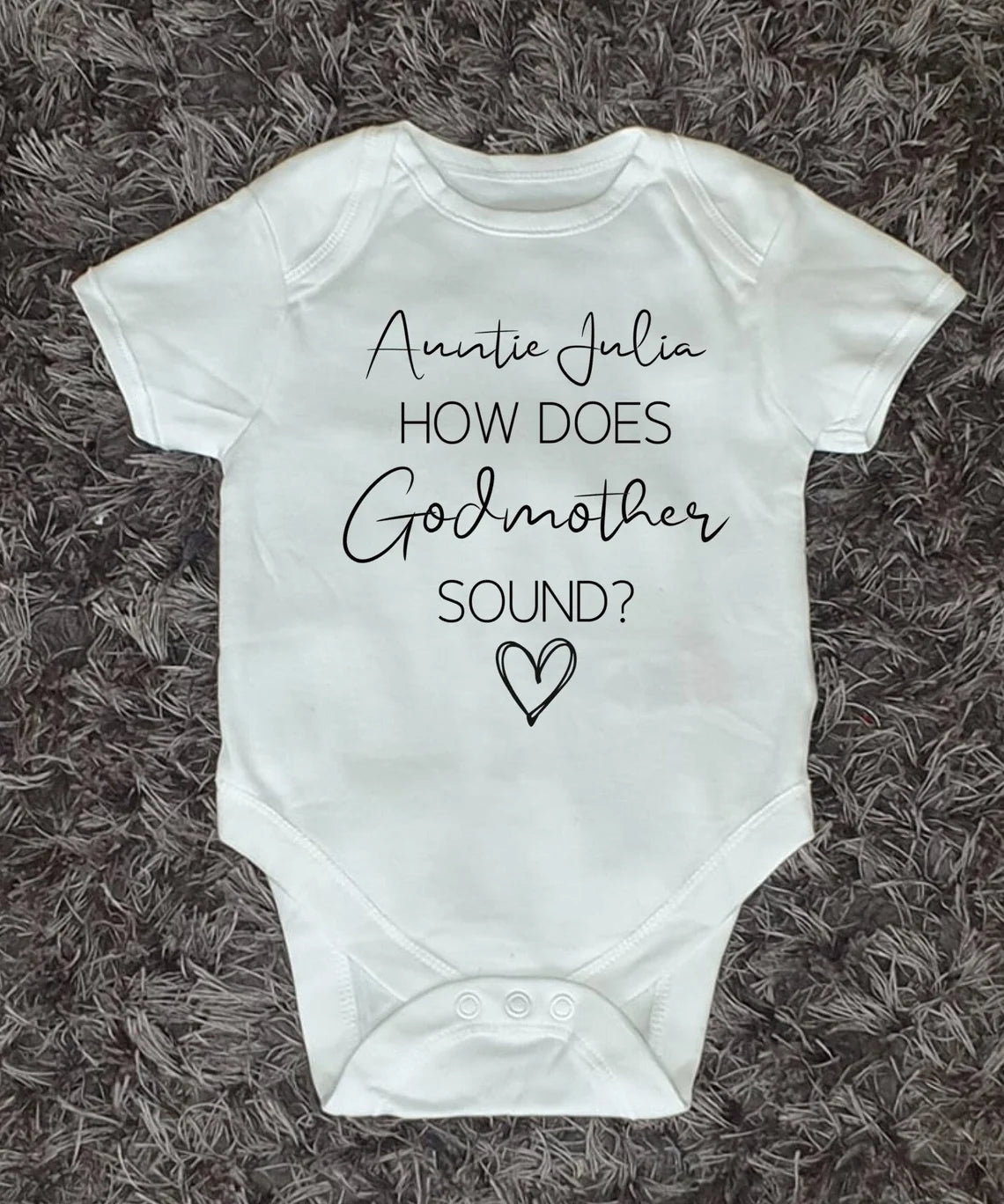 Personalised Godmother Proposal Baby Vest - How Does Godmother Sound?