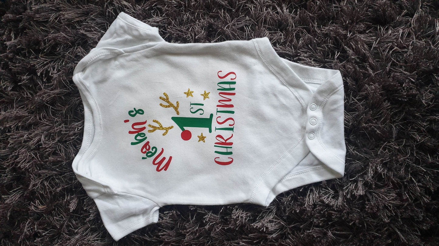 My First Christmas Baby Vest