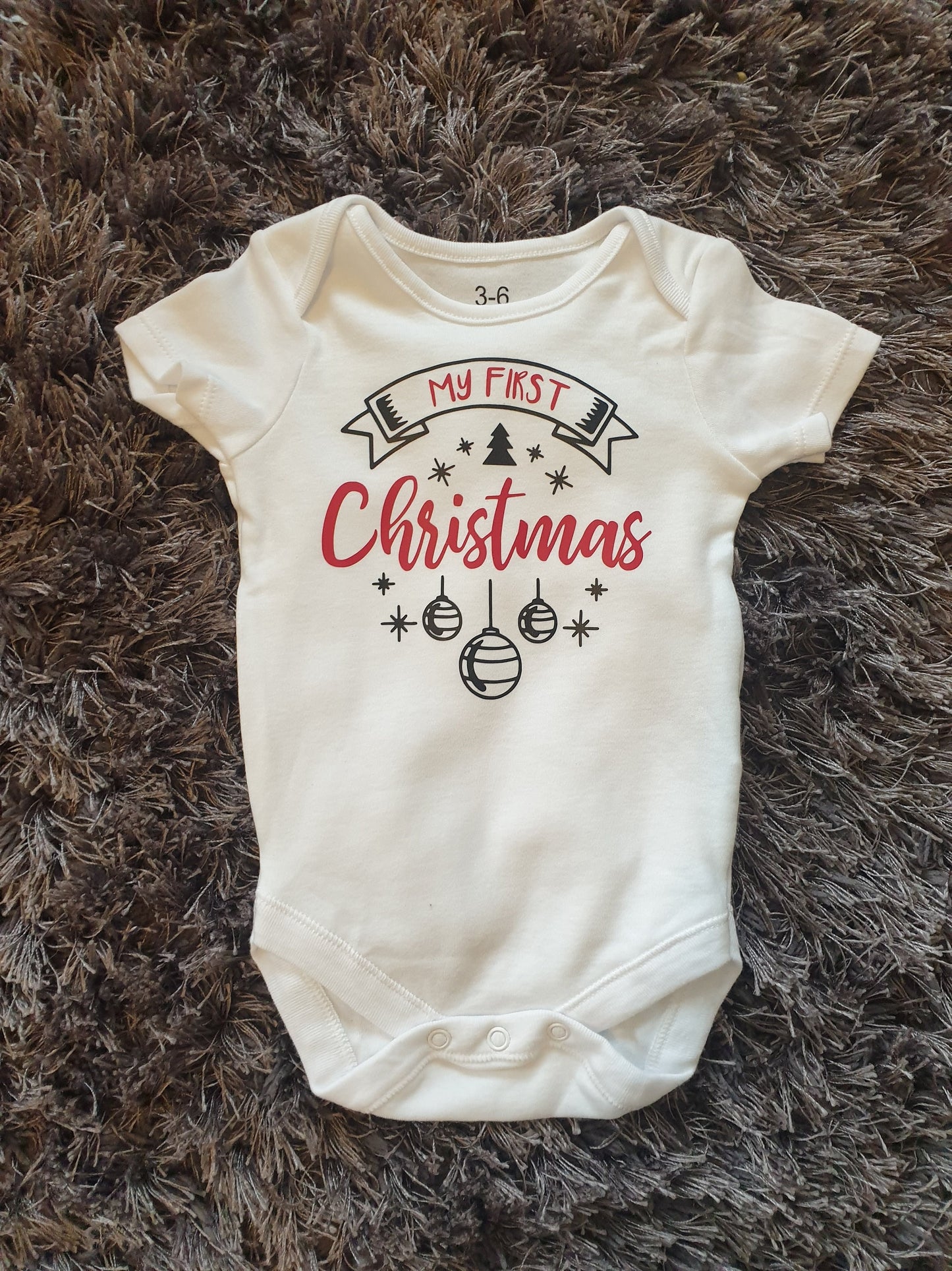 My First Christmas Baby Vest