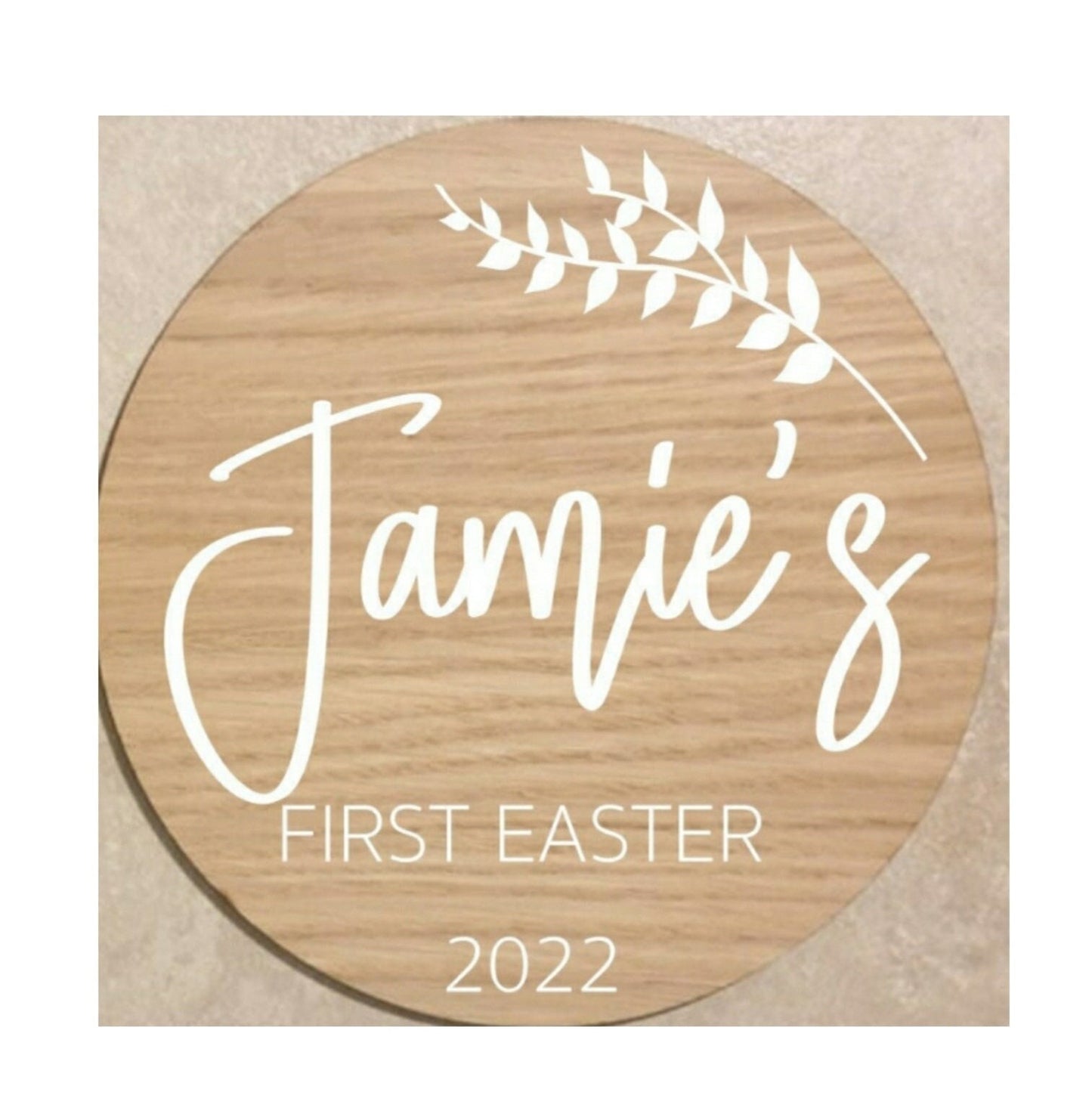 My First Easter Disc | Babies First Easter Plaque | Wooden Milestone Disc | Baby Photo Prop | Custom Keepsake | Ireland | Irish