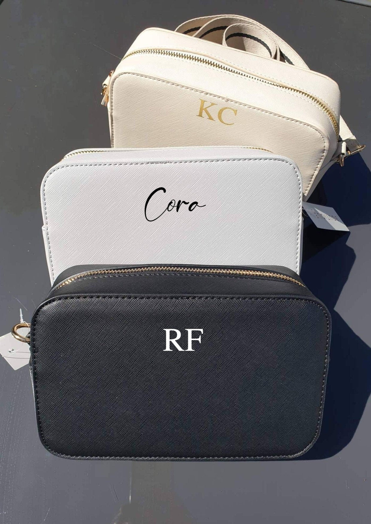 Personalised Monogram Cross Body Bag, Initial, Name, Custom Gift for Her, Leather Look Shoulder Bag, Gift For Mothers Day, Ireland, Irish