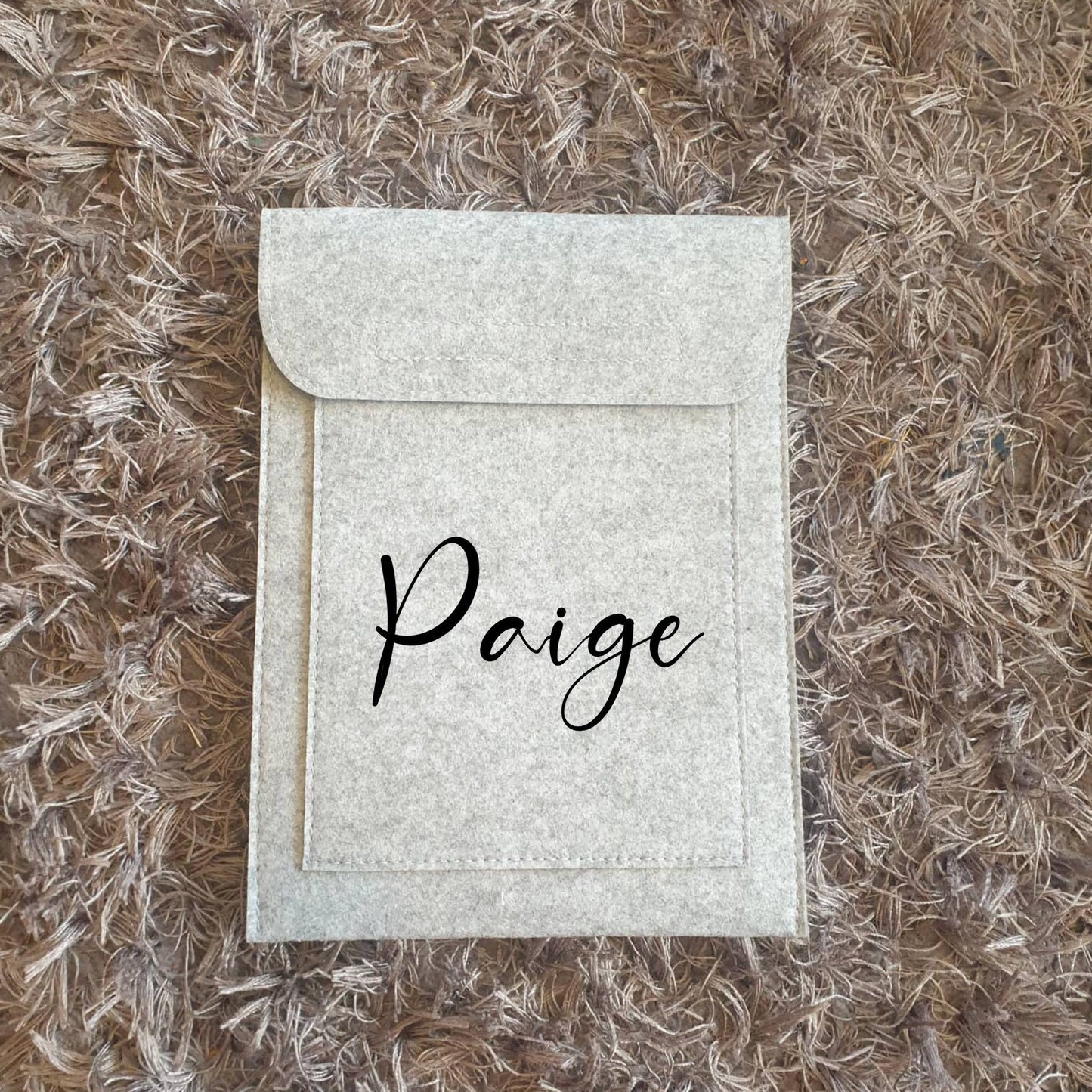 Personalised Felt Tablet Sleeve, Tablet Cover Case, Tech Gift, Stocking Filler, Custom Name, Monogram Initials, Ireland, Irish