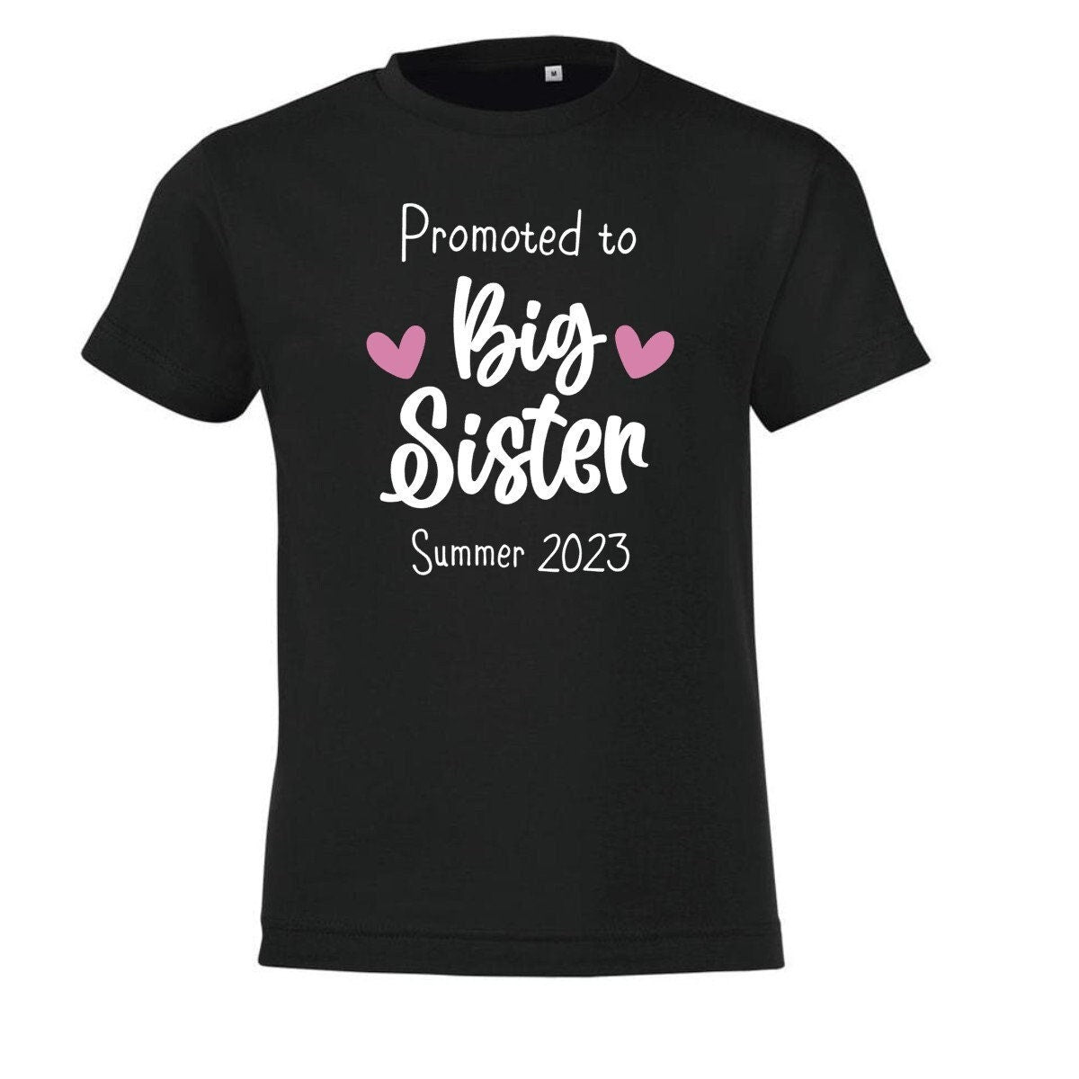 Promoted To Big Sister T-shirt | Personalised Kids Tee | Pregnancy Announcement | Sibling Gift | Any Text | Ireland | Irish