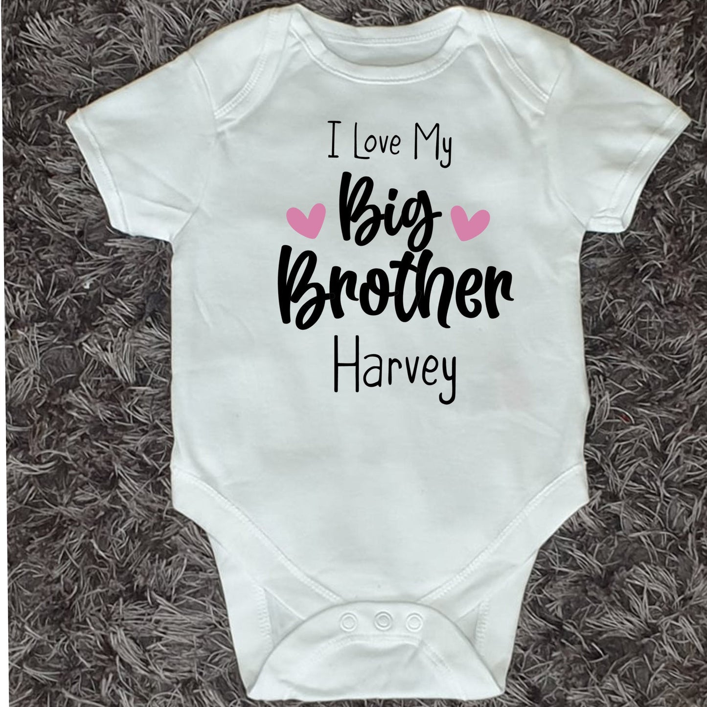I Love My Big Brother Baby Vest | Personalised Baby Vest | Pregnancy Announcement | Sibling Gift | Bodysuit | Any Text | Ireland | Irish