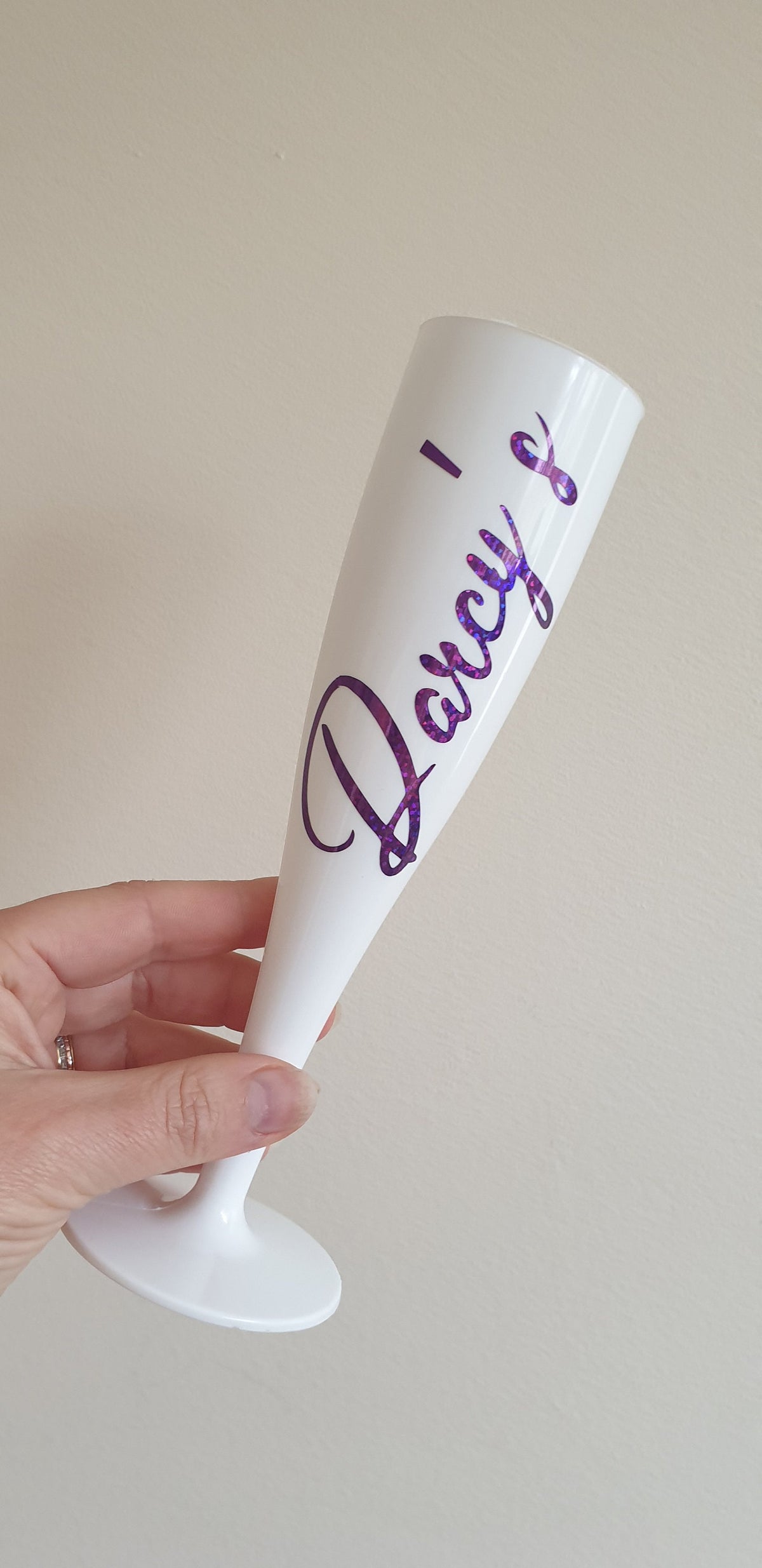 Personalised Plastic Champagne Flute, Hen Party, Bridal Party, Bridesmaid Gift, Wedding, Birthday, Pink Flute, White Flute, Ireland, Irish