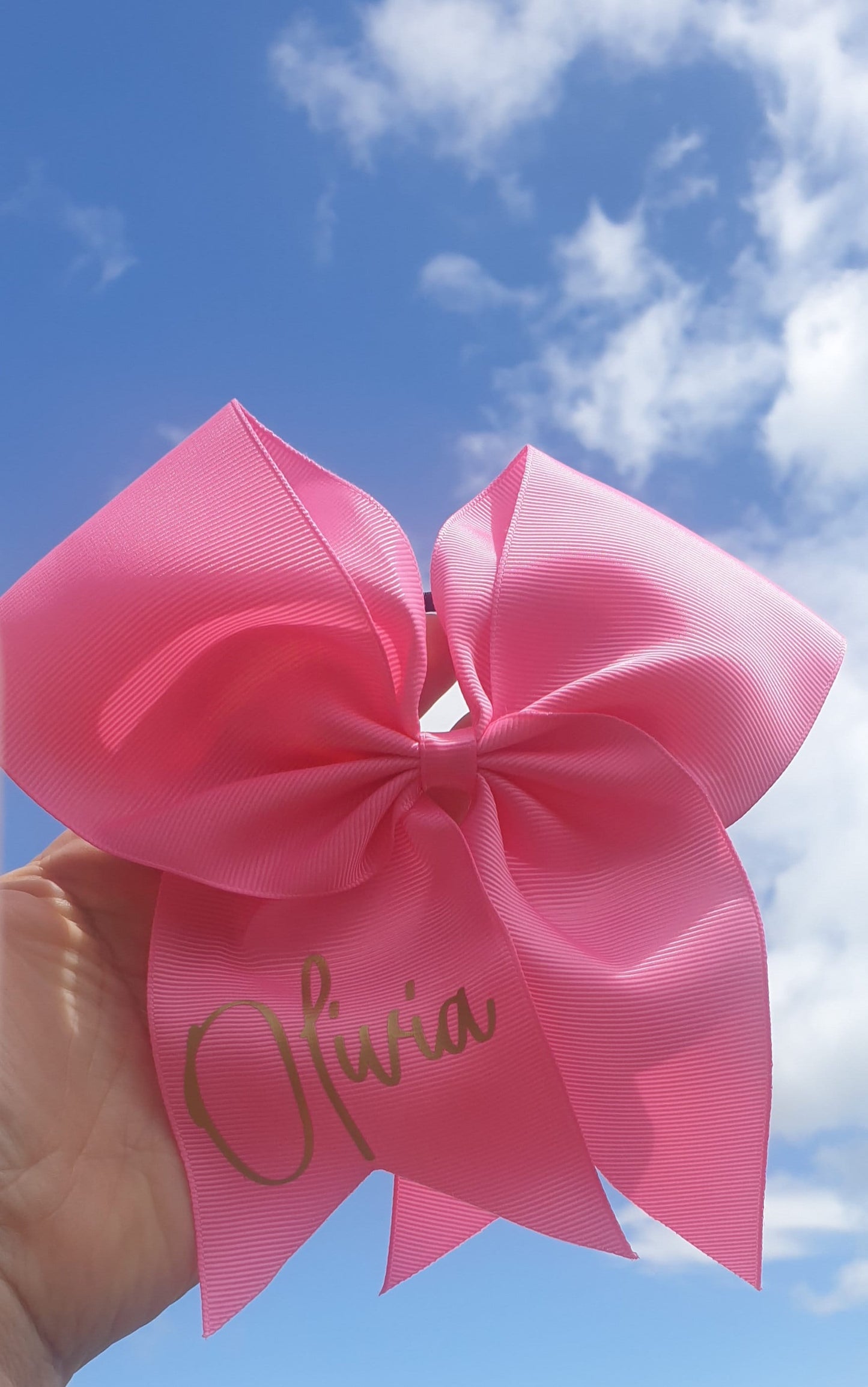 Personalised Girls Hair, Cheer Bow, Elastic Hair Bobble, Hair Tie For Girls, 7 Inch Bow, Name Initial, Custom Hair Accessory, Irish, Ireland