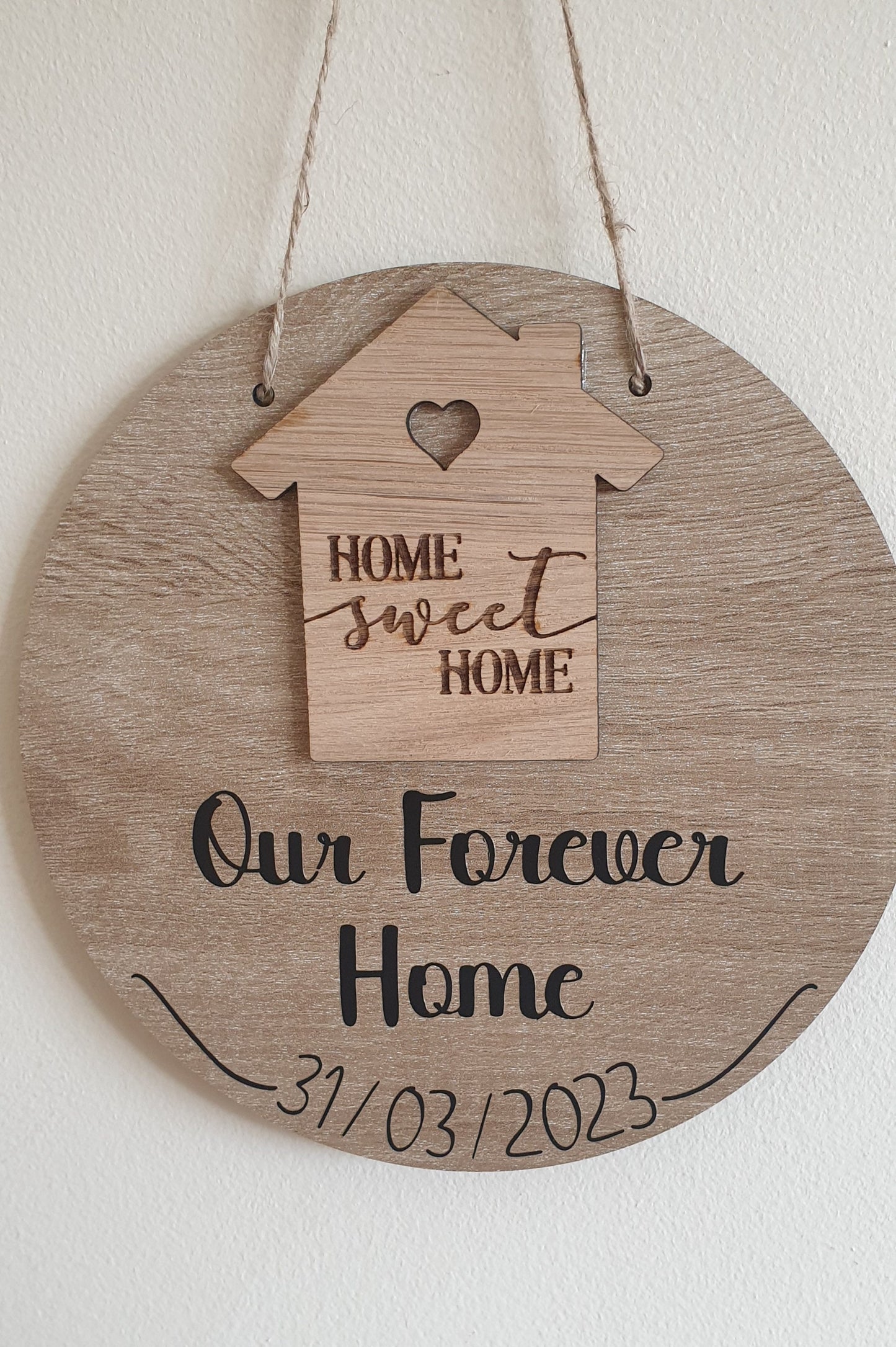 New Home Gift | Housewarming Present | First Home Plaque | 20cm Round Sign | Personalised | Hanging Decoration | Custom | Irish |Ireland