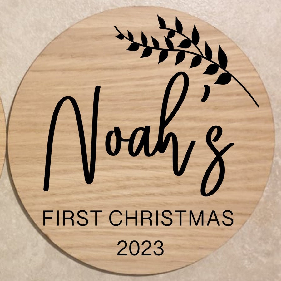 My First Christmas Disc | Babies First Christmas Plaque | Wooden Milestone Disc | Baby Photo Prop | Custom Keepsake | Ireland | Irish