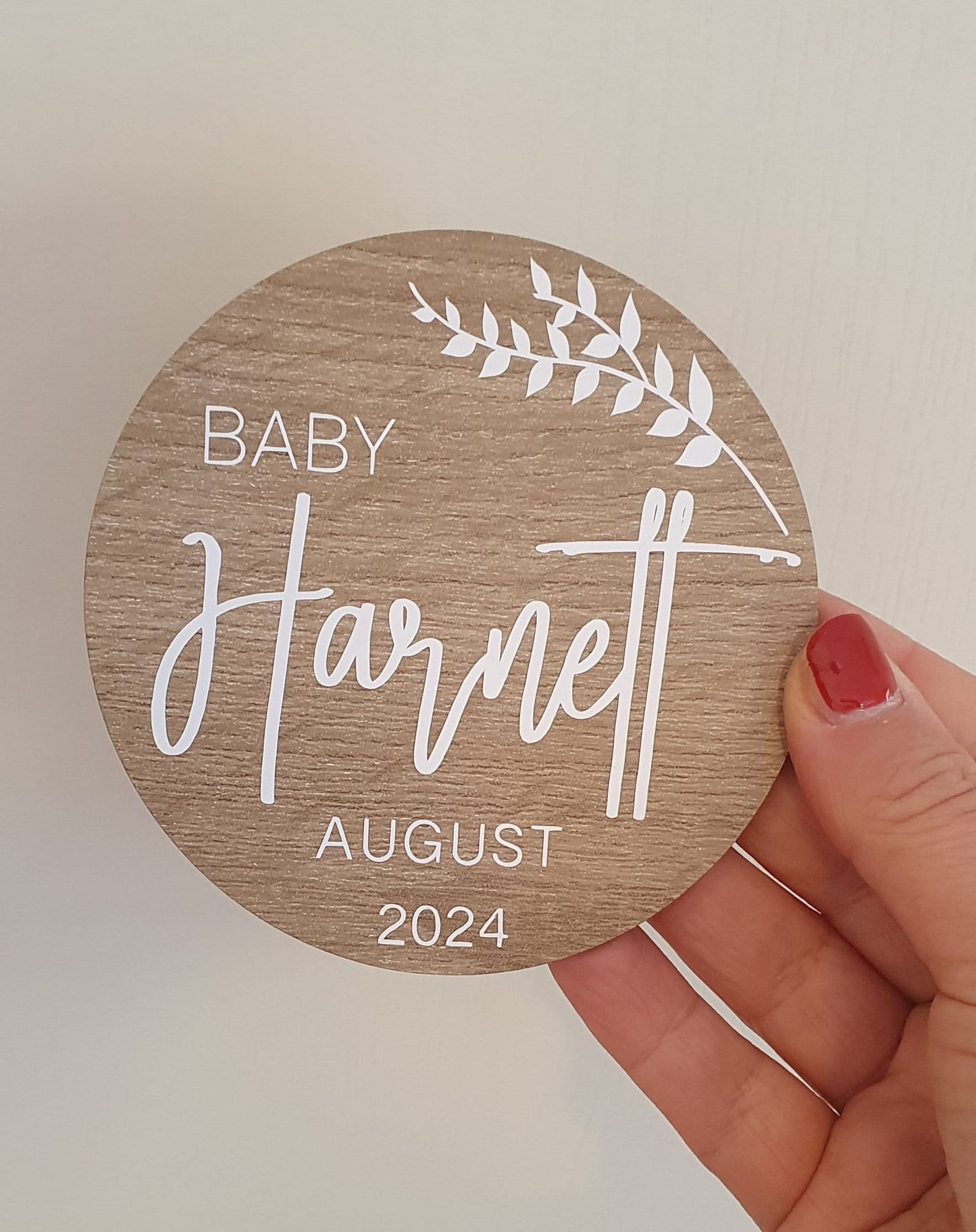 Pregnancy Announcement Disc | New Baby Plaque | Birth Announcement | Scan Photo Prop | Mum To Be Gift | Custom Keepsake | Ireland | Irish