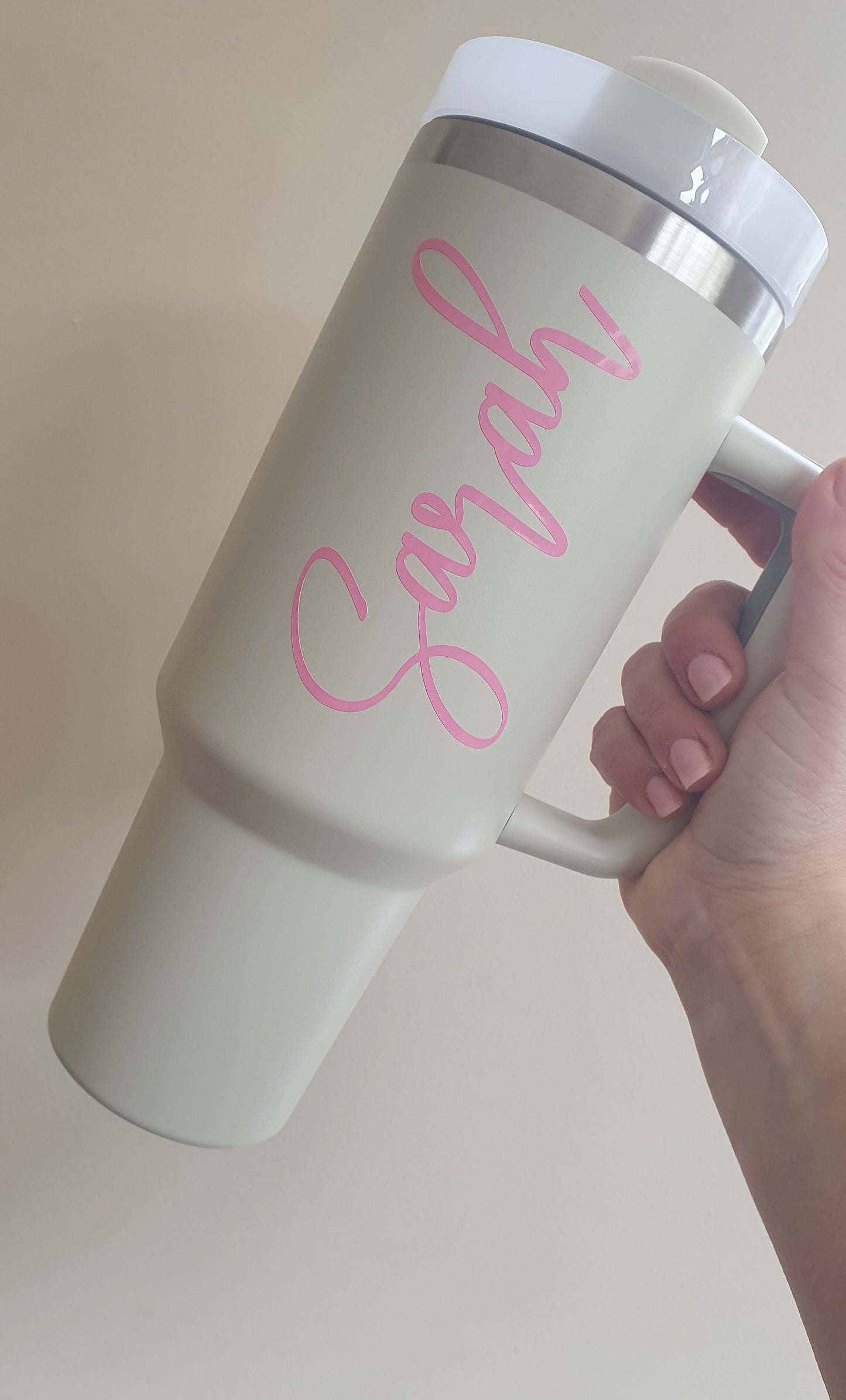 Personalised 40oz Tumbler With Handle, Extra Large Travel Cup, Christmas Gift, Insulated Travel Cup, Straw Drink Container, Ireland, Irish