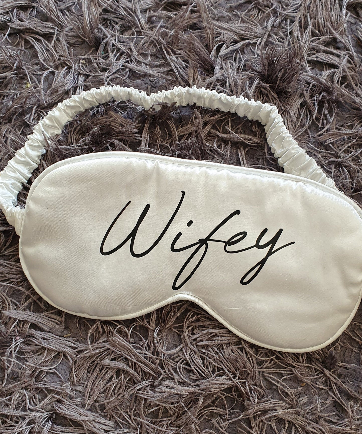 Personalised Wifey Satin Sleep Mask, Eye Mask, Bride Sleepmask, Bridesmaid, Hen Party Favour, Name, Custom Gift for Her, Ireland, Irish