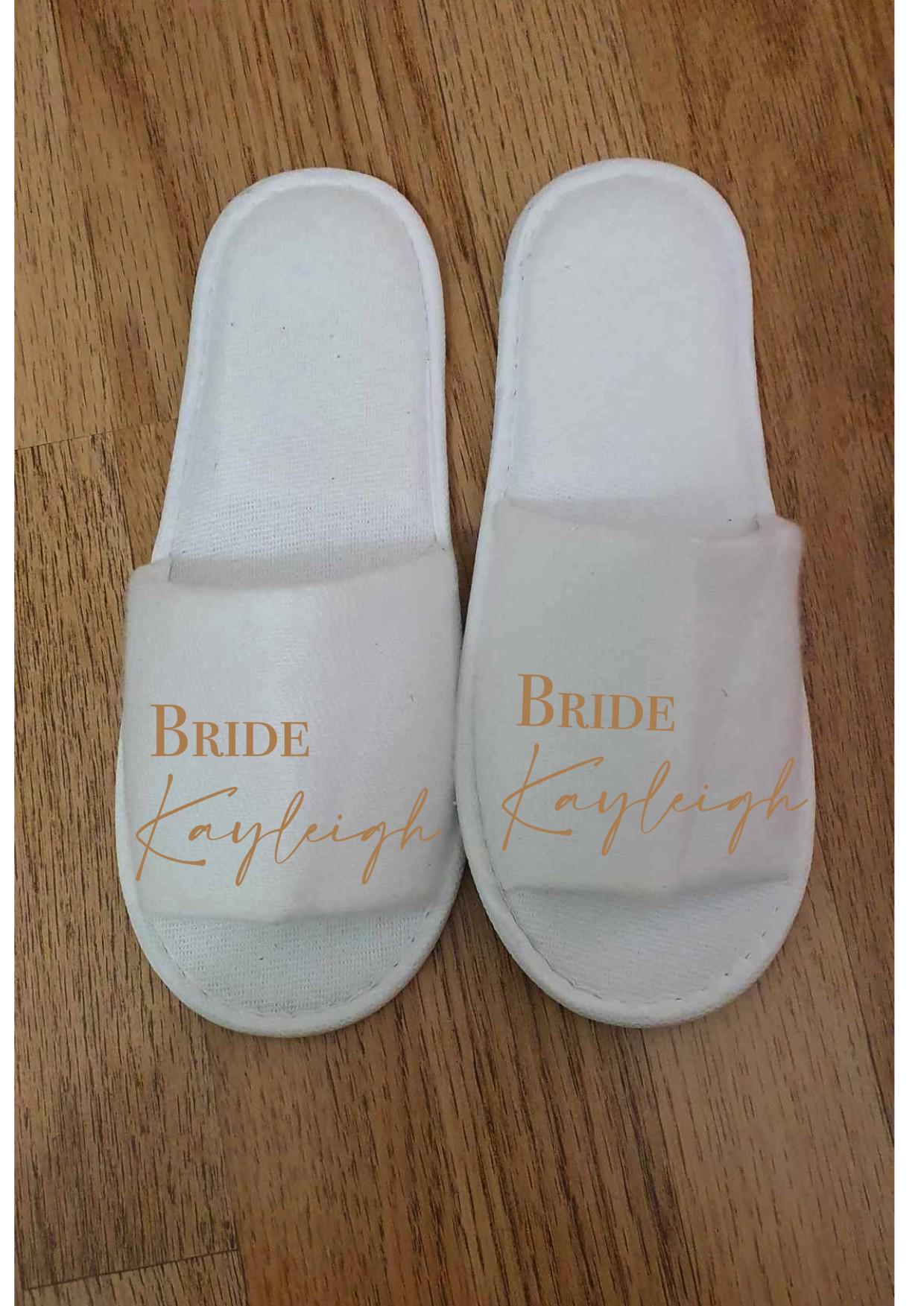 Personalised Spa Slippers, Bride Slipper, Hen Party, Bride To Be, Wedding Gift, Ireland, Irish