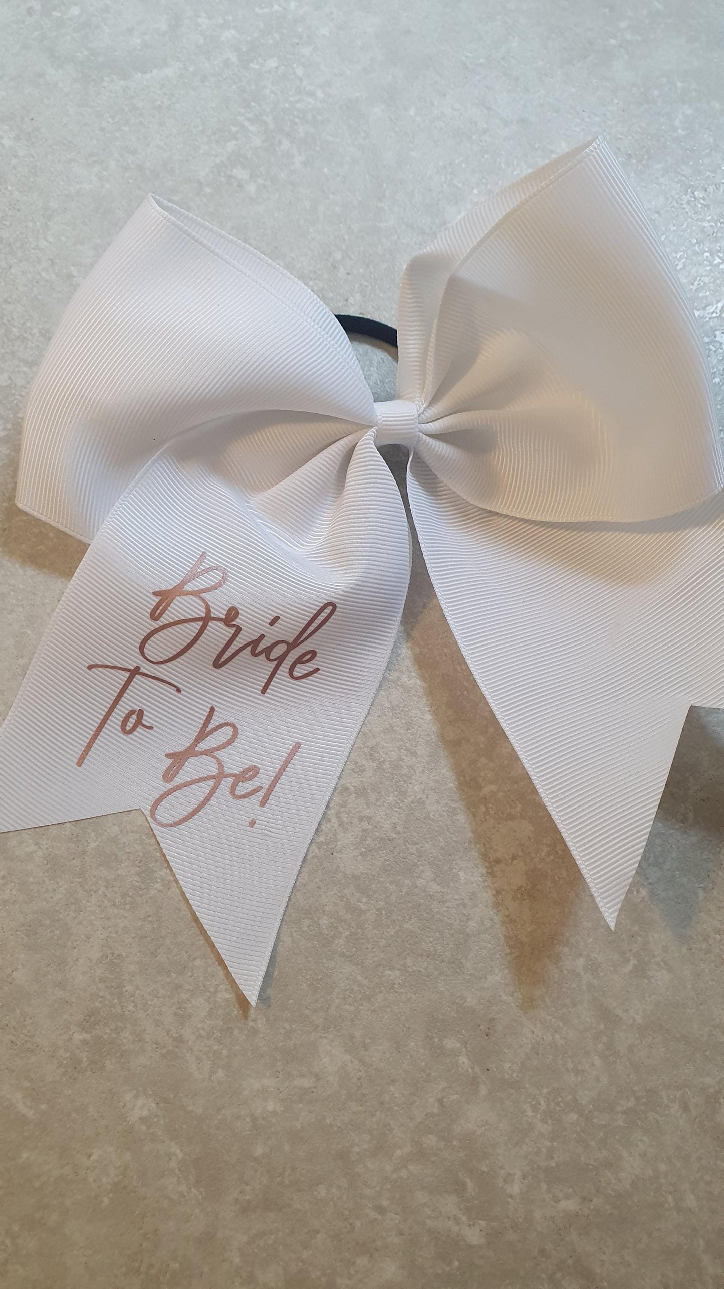 Personalised Hen Party Bow, Bride Elastic Hair Bobble, Hair Tie For Hens, Wedding Day, Mrs To Be, Custom Hair Accessory, Bridal, Ireland