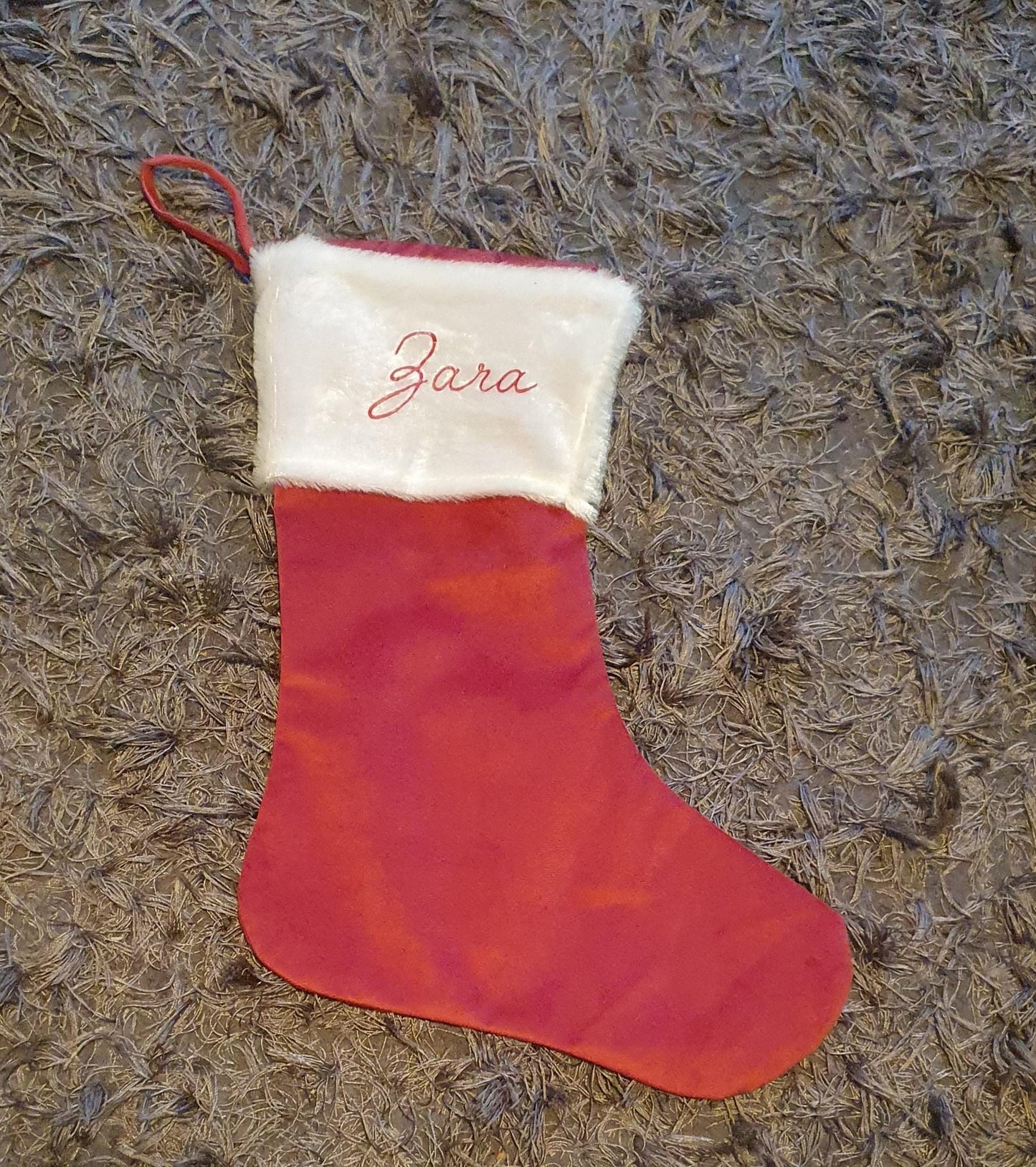 Personalised Christmas Stocking, Red Velvet Stocking, Christmas Stocking With Name, Custom, Matching Family Tradition, Ireland, Irish