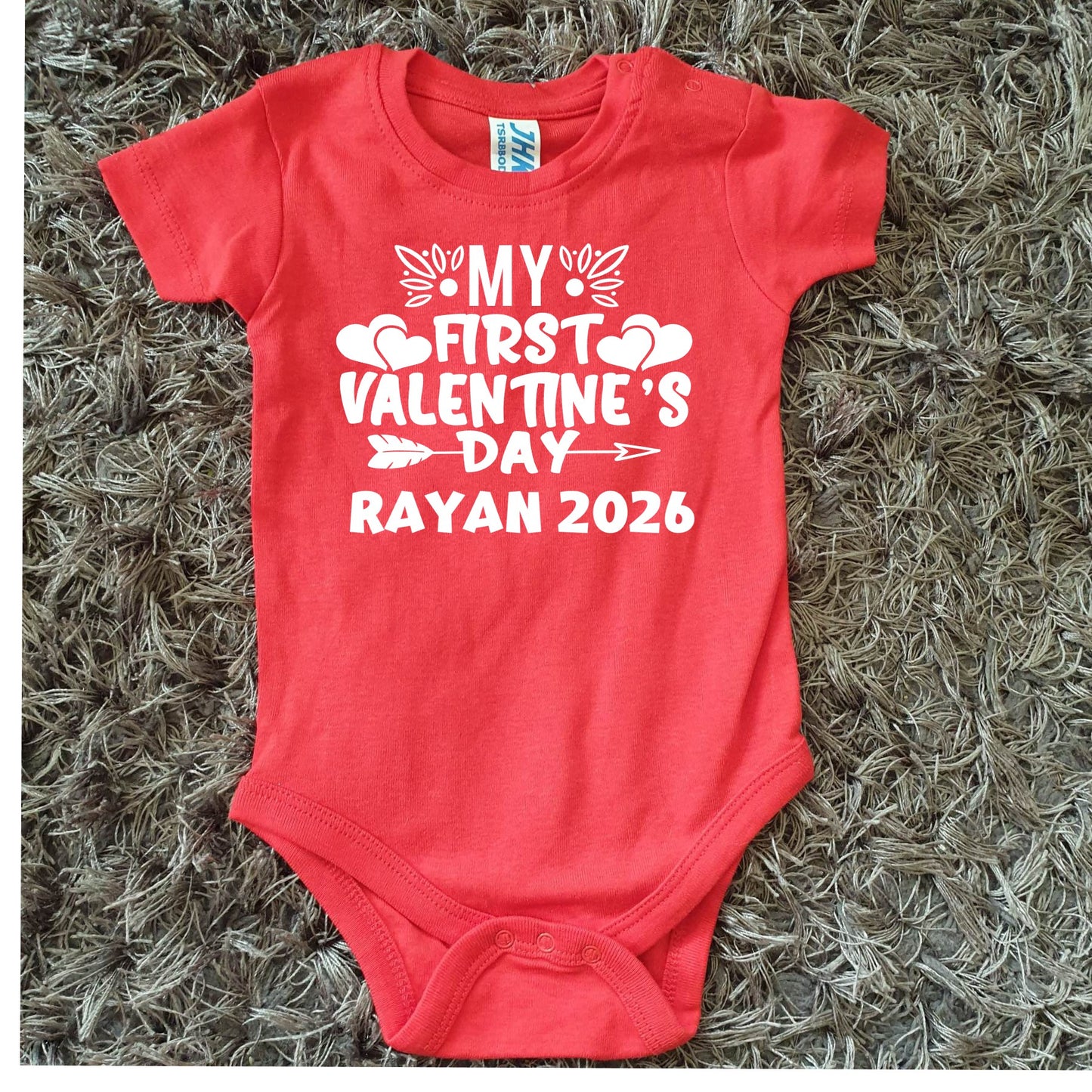 Personalised Valentine’s Day Baby Vest - My First Valentine’s 2026