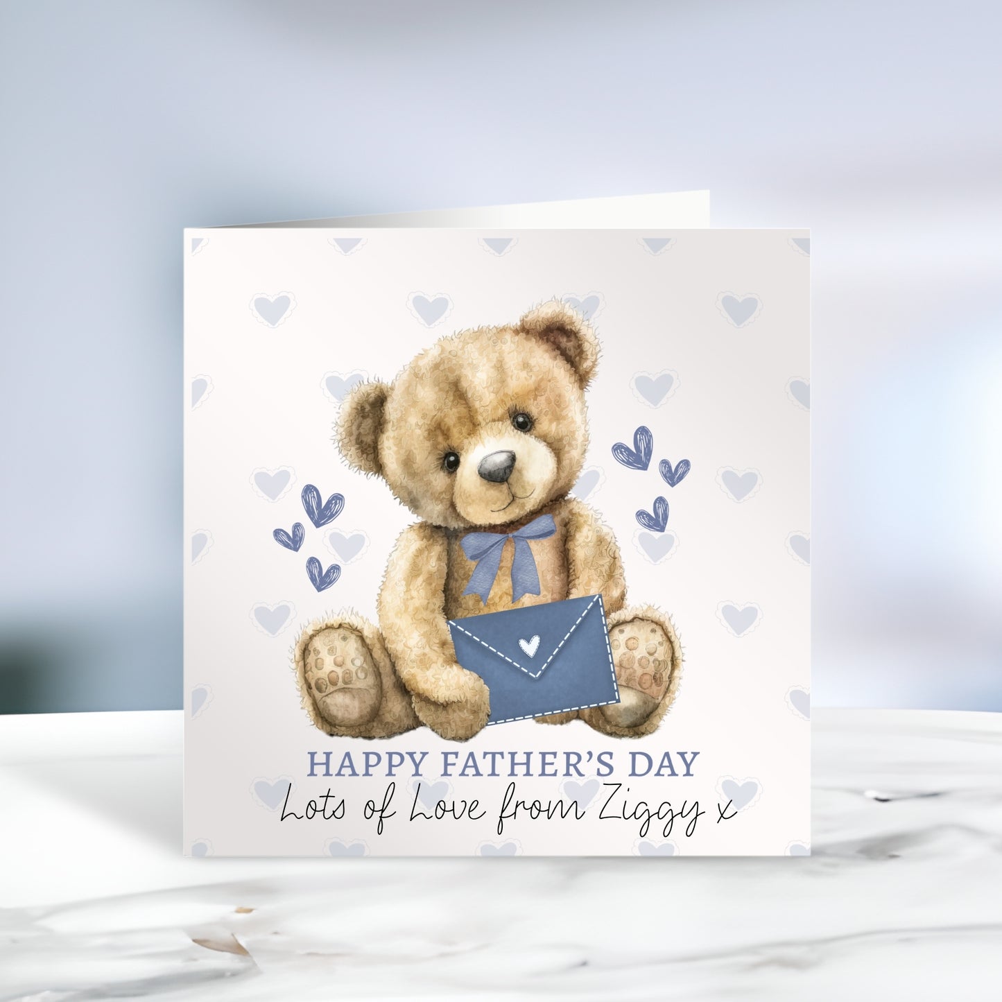 Personalised Father's Day Card - Bear With Card