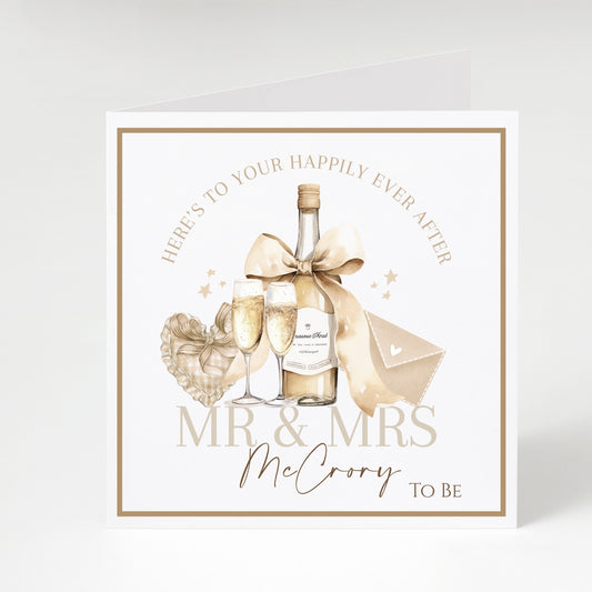 Personalised Engagement Card - Mr & Mrs To Be