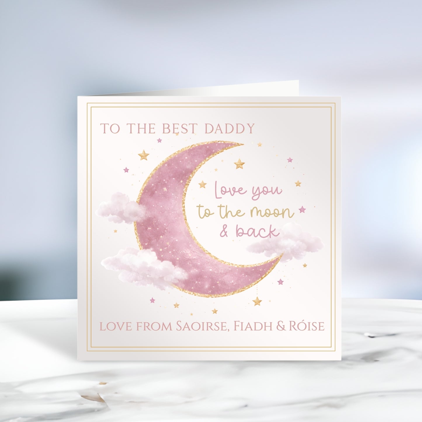 To The Moon And Back - Personalised Father's Day Card