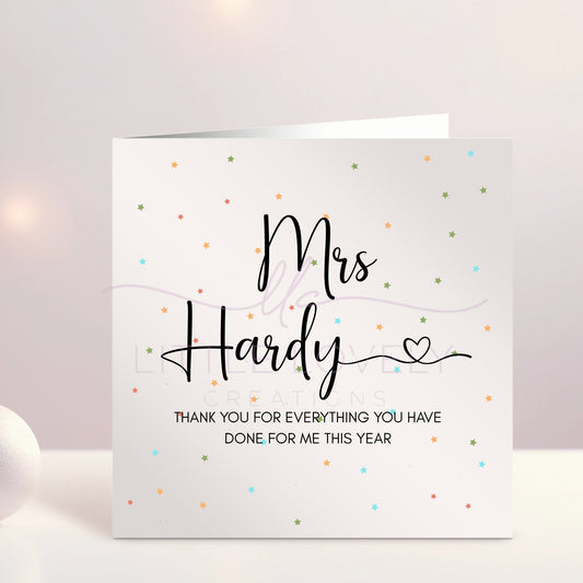 Thank You Teacher Card