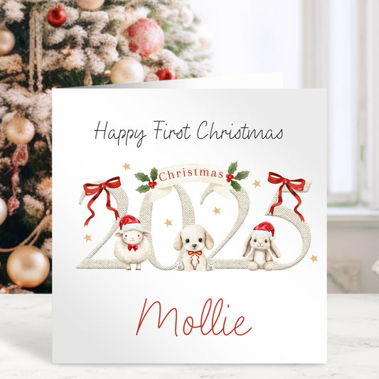 First Christmas 2025 - Personalised Christmas Card