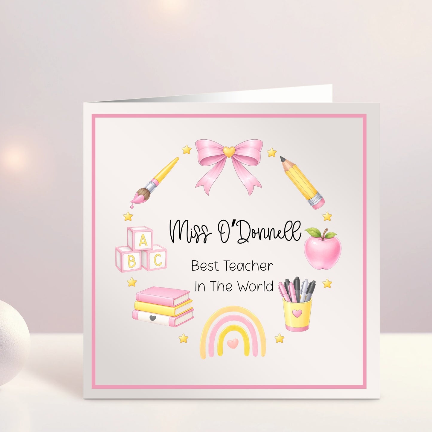 Personalised Thank You Card for Teacher and SNA