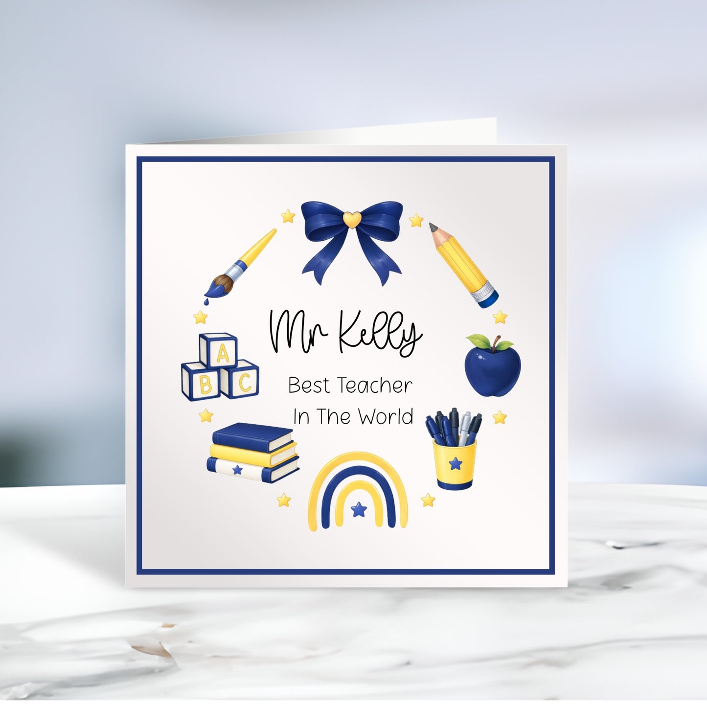Personalised Thank You Card for Teacher and SNA