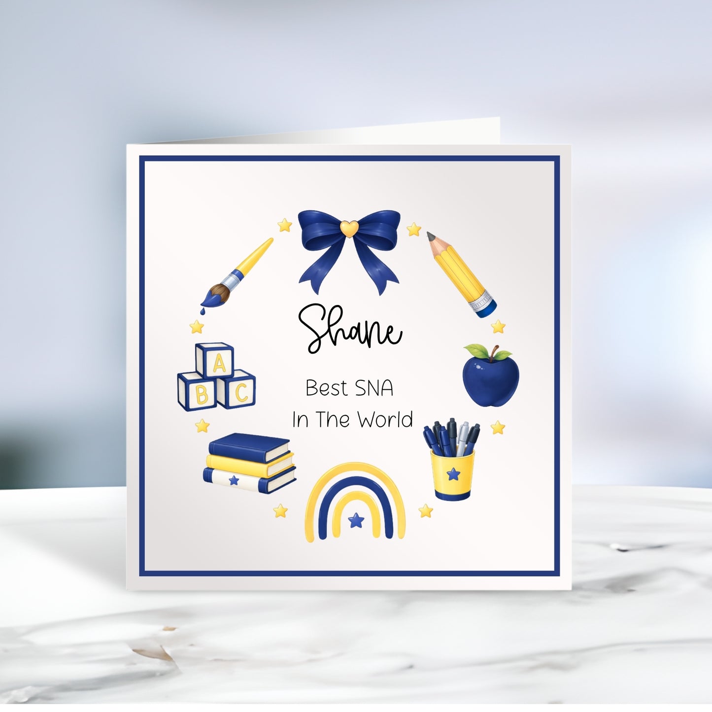 Personalised Thank You Card for Teacher and SNA