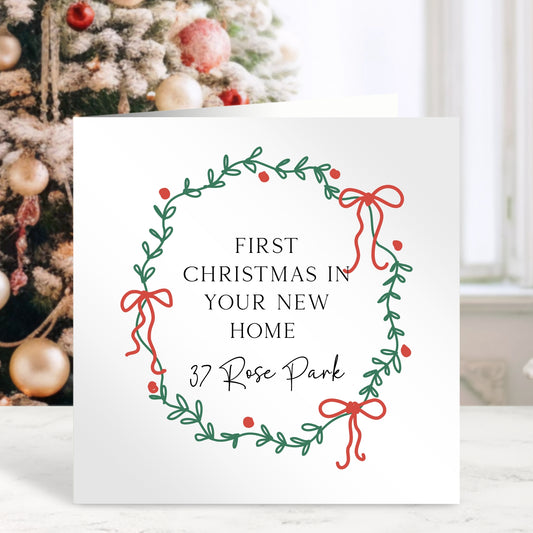 First Christmas In Your New Home - Personalised Christmas Card