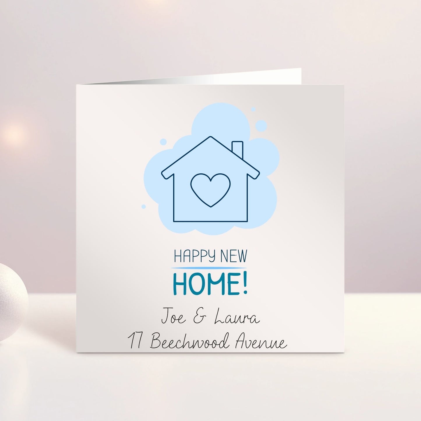 Personalised Happy New Home Card with Address