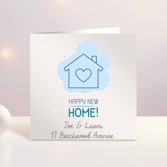 Personalised Happy New Home Card with Address