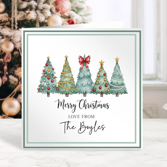 Christmas Trees – Personalised Christmas Card From Family