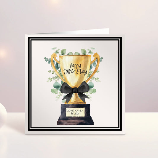Personalised Father's Day Trophy Card