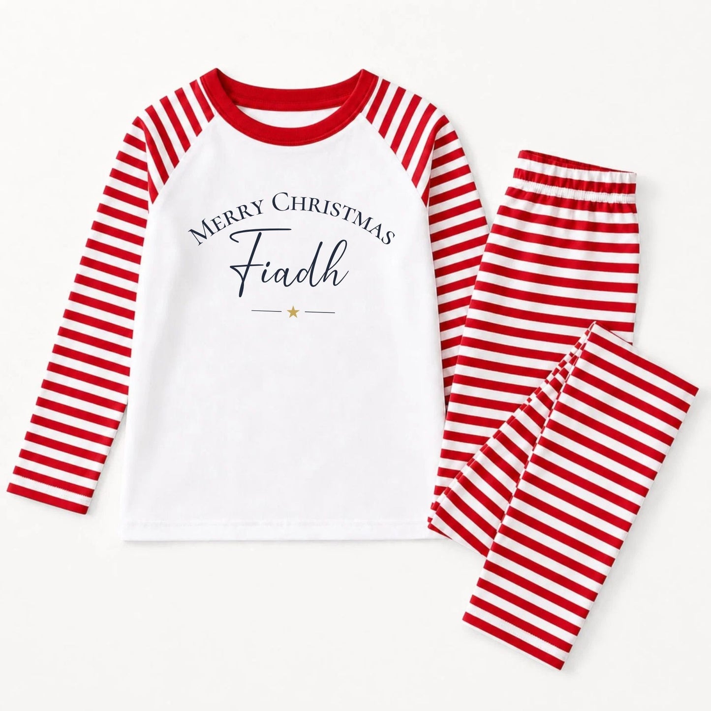 Personalised Kids Christmas Pyjamas - Merry Christmas Name