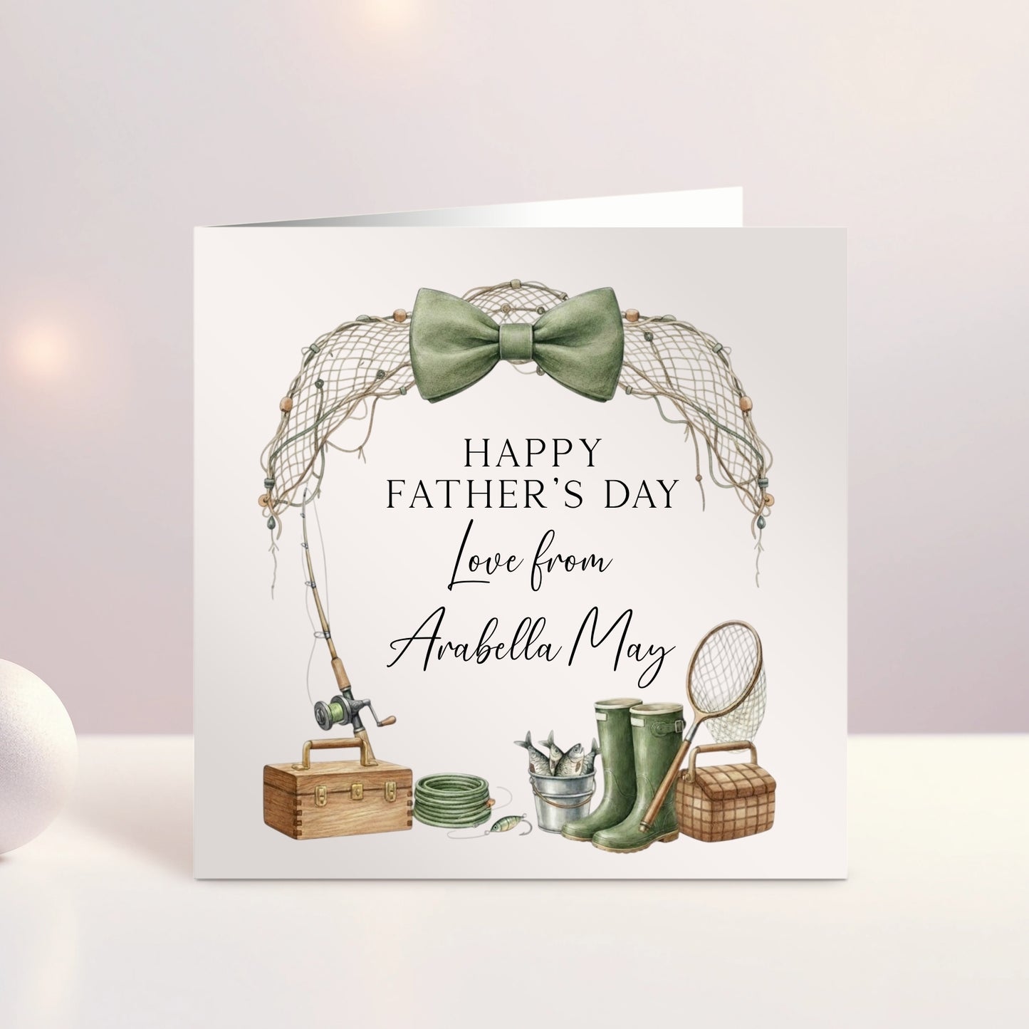 Fishing Themed Personalised Father's Day Card