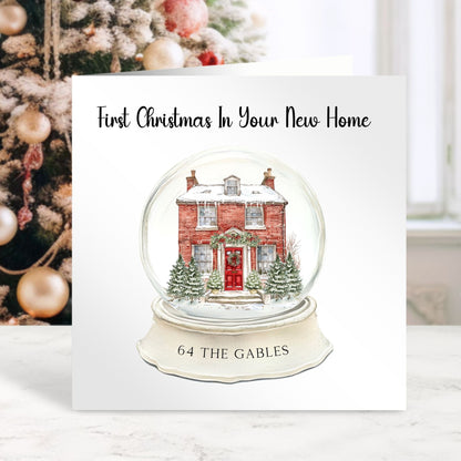 Personalised First Christmas in Our New Home Card - Snow Globe