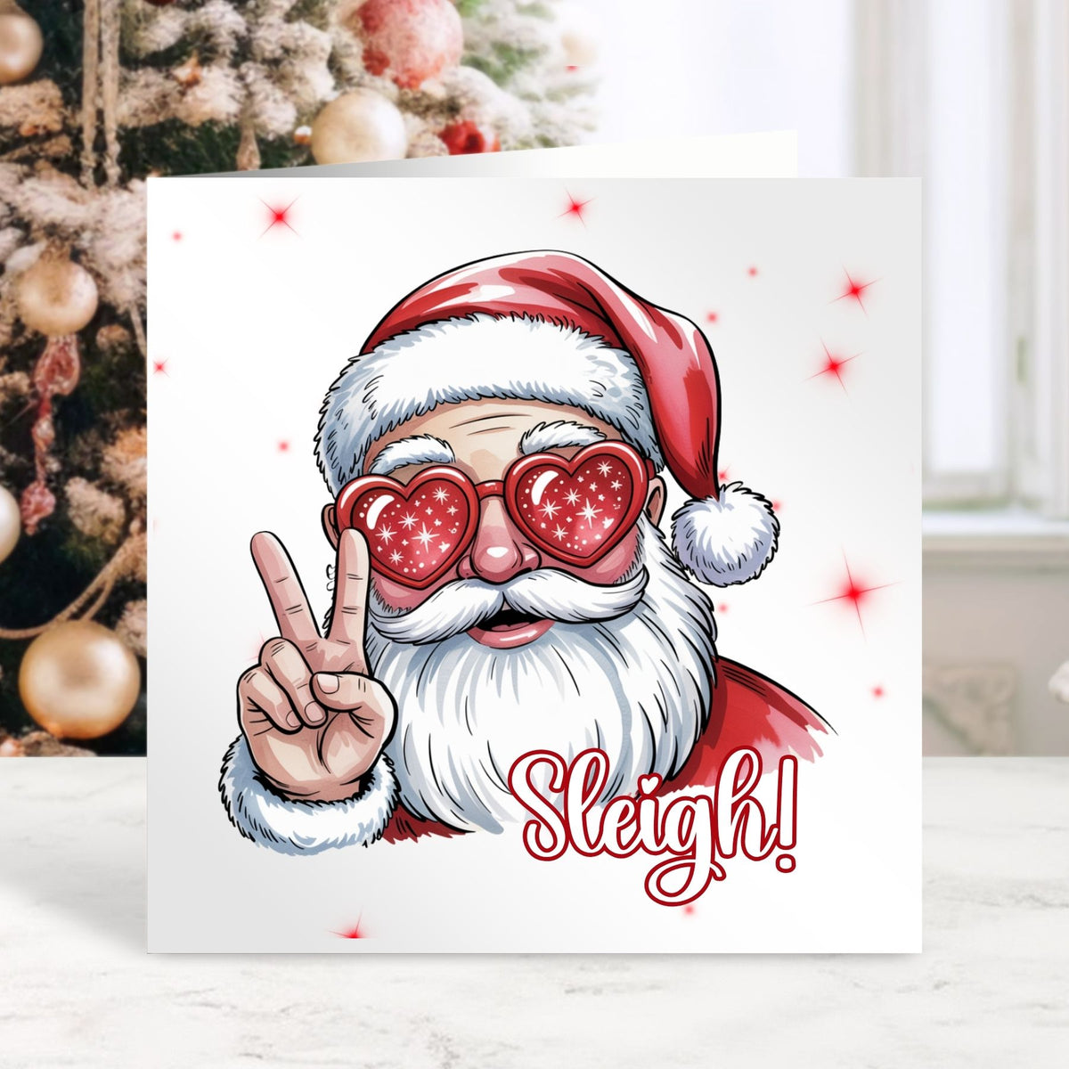 Sleigh Santa - Funny Christmas Card