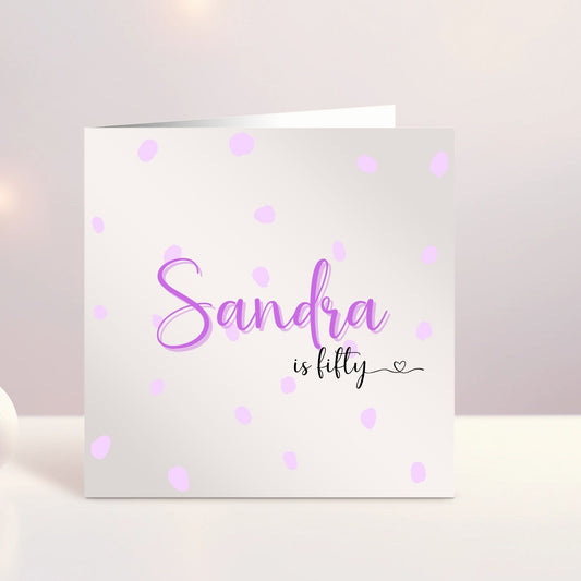 Personalised Birthday Card - Purple age