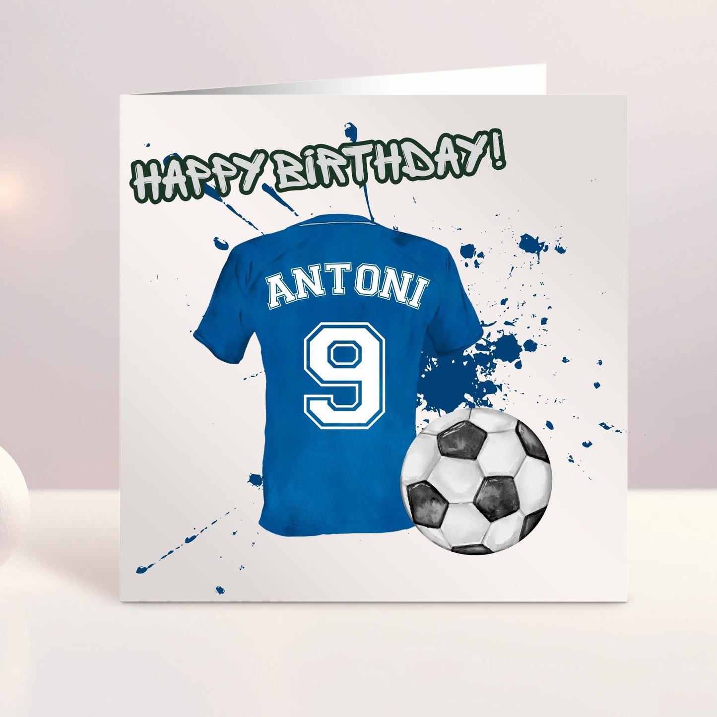 Personalised Football Shirt Birthday Card