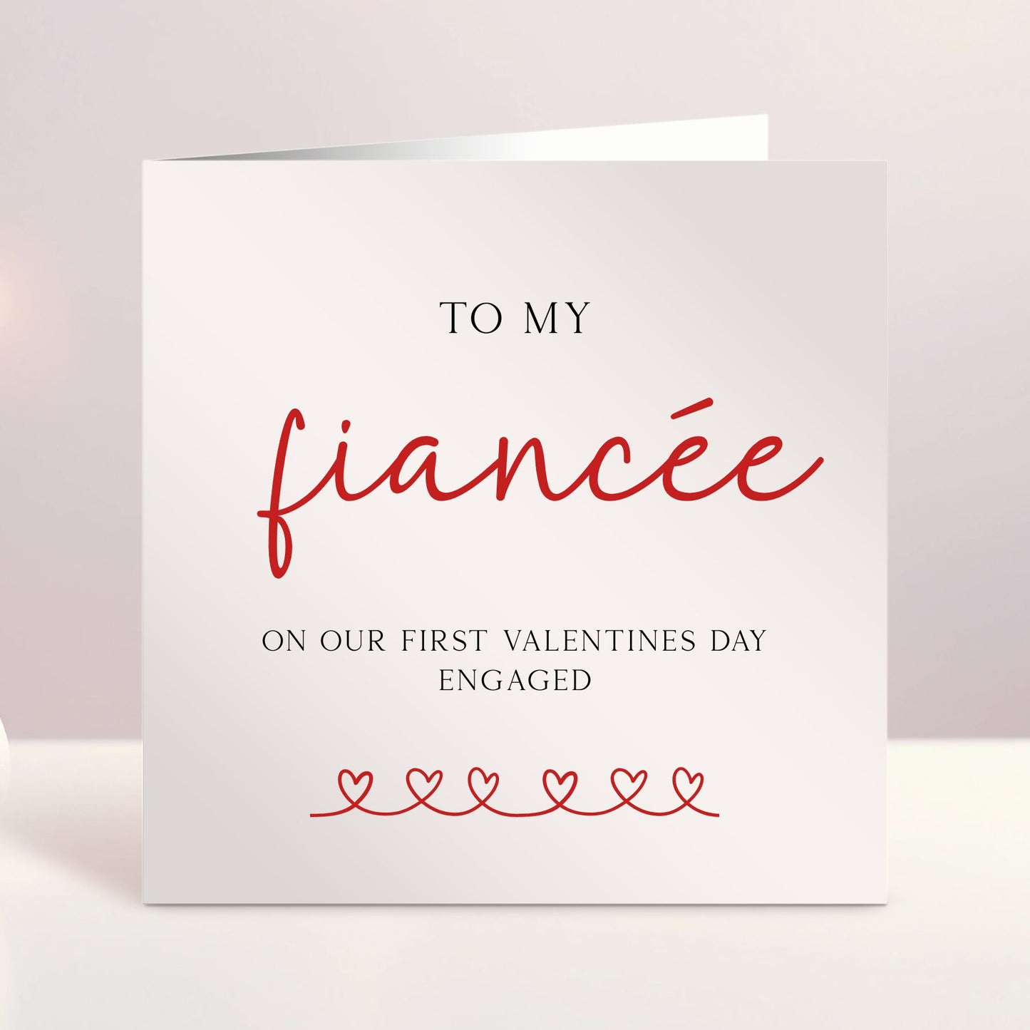 First Valentines Day Engaged - Personalised Valentines Day Card