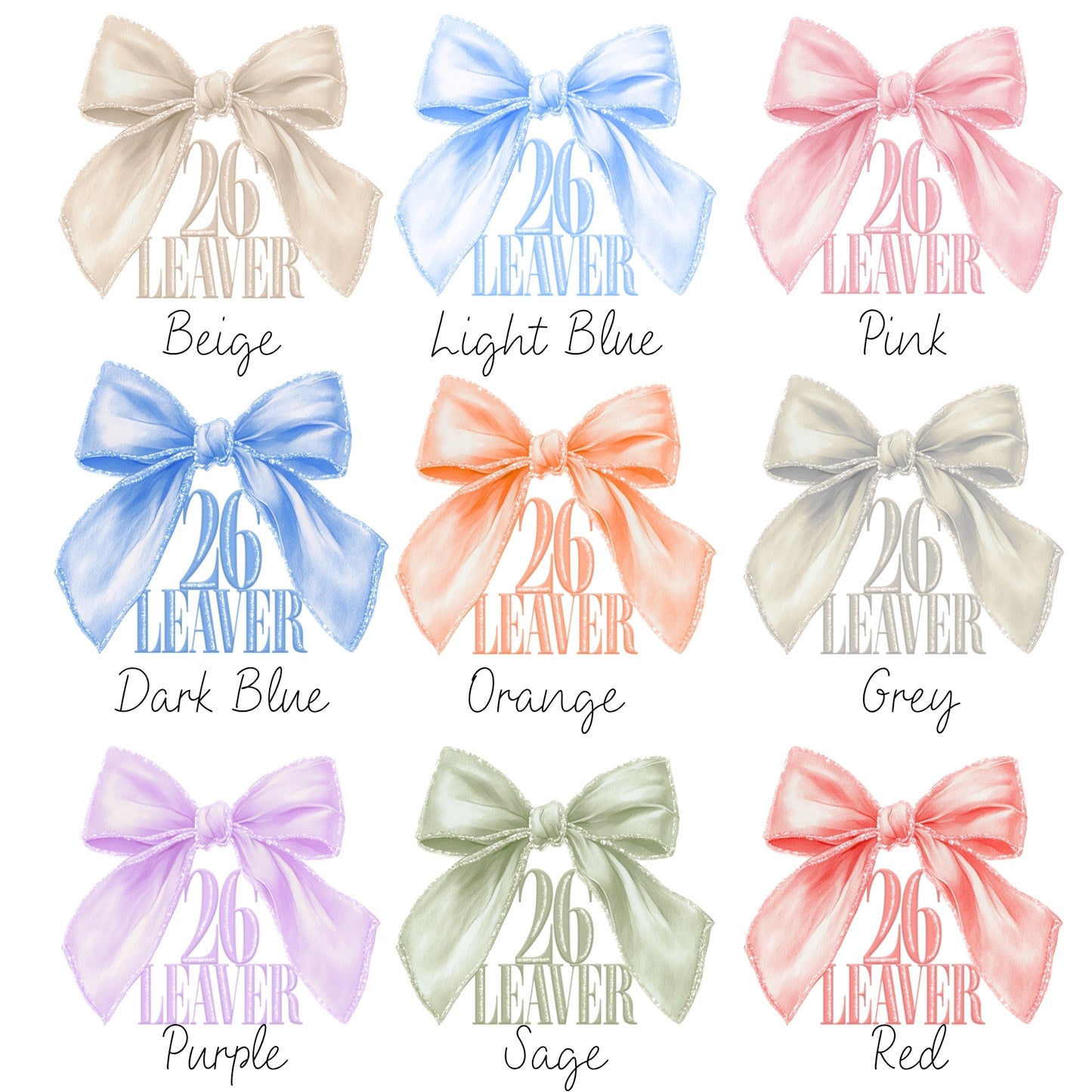 Personalised School Leaver Card - Bow Theme