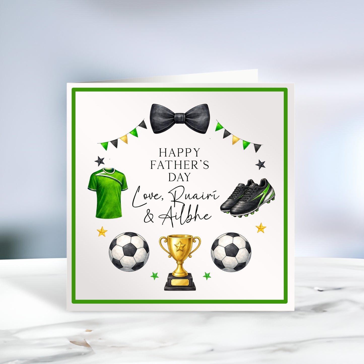 Football Themed Personalised Father's Day Card