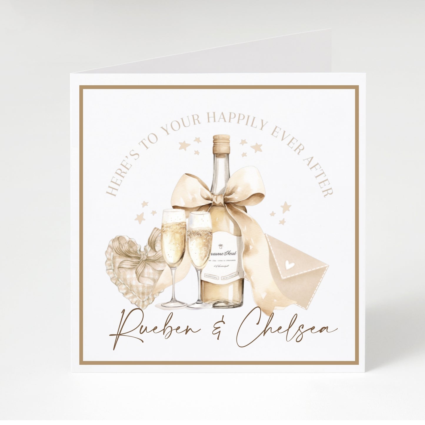 Personalised Engagement Card - Here's To Your Happily Ever After